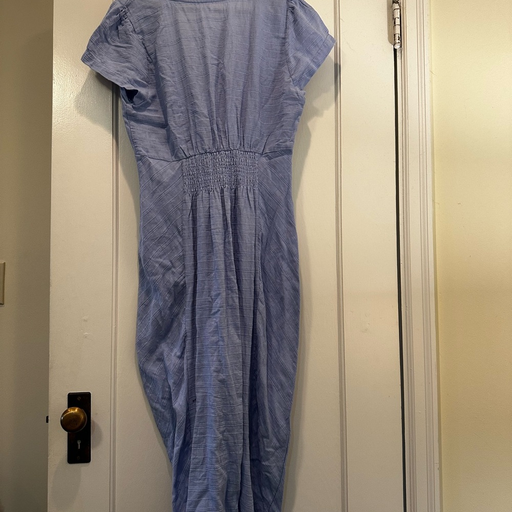 NWT Free People Blue Button-Down Dress size L - Picture 4 of 4